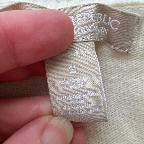 Banana Republic Wool Cashmere Blend Gray Beige Colorblock Dress Small - Picture 8 of 10